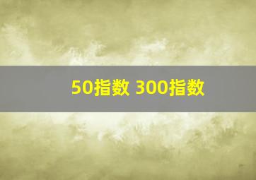 50指数 300指数